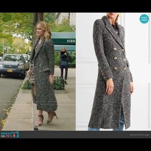 ***SOLD***ÉTOILE ISABEL MARANT Women's Gray Overton Double-breasted Bouclé Coat